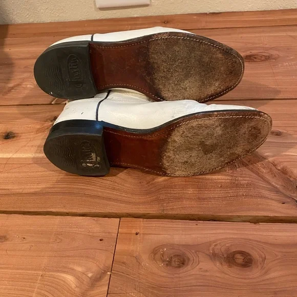 Vintage White Boots - Justins - Picture 2 of 3